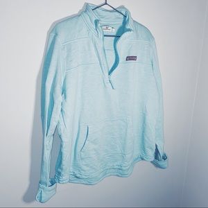 Light blue vineyard vines 1/4 zip sweater